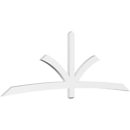 Ekena Millwork Davenport Architectural Grade PVC Gable Bracket, 108"W x 36"H x 2"D x 4"F, 8/12 Pitch GBP108X36X0204DAV00